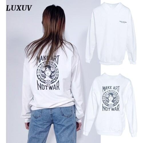 LUXUV Hoodies Womens Sweater Sweatshirt Sports Jacket Sportswear Euphoria Clothing English Letter Print Goth Harajuku Blazers
