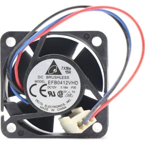 Delta EFB0412VHD cooling fan 3pins 40mm X 40mm X 20mm DC 12V Brushless Fan High Speed Ball Bearing cooling fan