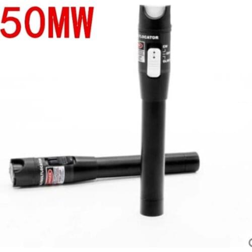 50mW Visual Fault Locator Fiber Optic Cable Tester Laser Source 30-50KM Range VFL