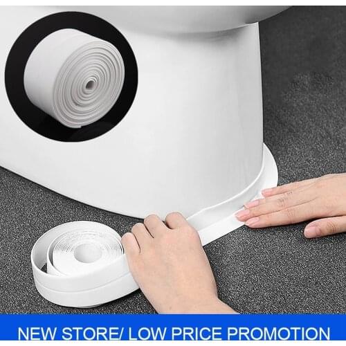2.2cm/3.8cm*320cm 1 Roll Waterproof Mold Proof Adhesive Kitchen Sink Bathroom Shower Waterproof Self Adhesive Sealing Strip Tape