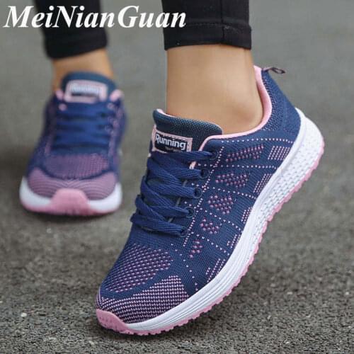 Woman Shoes Comfort Summer Womens Sneakers Light Soft Women Shoe Casual Air Mesh Low Flat Shoes Female Lace Up Brand Tennis L20