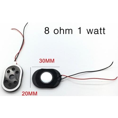 10PCS tablet pc MP3 MP4 Connectors,8 ohm 1 watt speaker with Connectors line,Oval Shape Micro Speaker 20 *30 mm 8R 1W