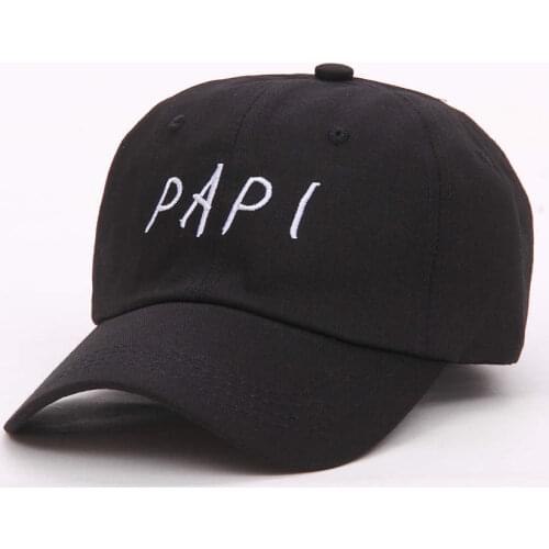 2017 fashion PAPI UNSTRUCTURED BASEBALL DAD HAT CAP NEW men women Cotton Adjustable baseball cap - BLACK
