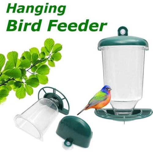 Automatic Window Wild Outdoor Bird Feeder Seeds Feed Hanging Suction Cup Garden Decoration Bird Feeding Supplies C42