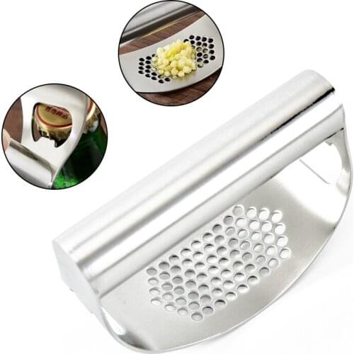 1 Piece Stainless Steel Garlic Press Manual Household Garlic Press Kitchen Press Ginger Garlic Tool Kitchen Accessories