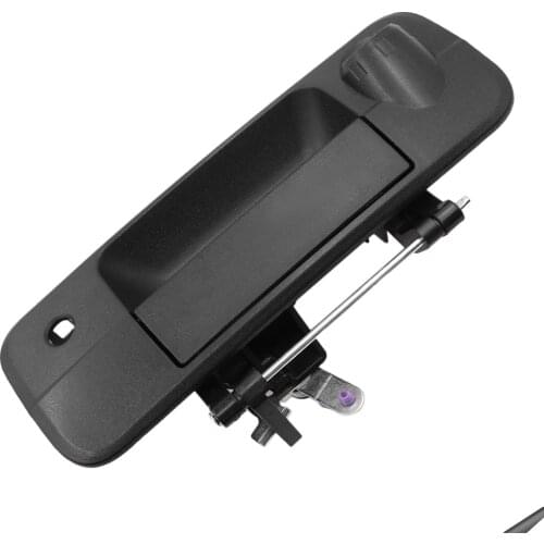 Black Outer Rear Tailgate Handle W/Rear Camera Hole Fit for 2007-2013 Toyota Tundra Texture High Quality
