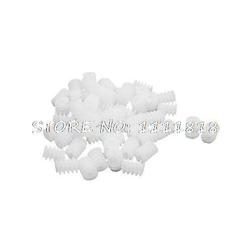 2mm Aperture High Torque Plastic Motor Spindle Worm Gear 6mmx8mm 50 Pcs