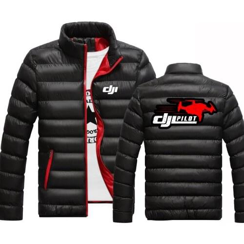 Dji Mavic Pilot Logo 2021 Solid Color Streetwear Zipper Mans Cotton College Tops Male Print Casual Padded Sport Coats Jackets