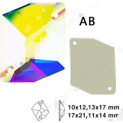 K9 Sew On #3265 AB Crystal Cosmic Sew On Stones Flatback 11x14 13x17 17x21 mm Sewing Glass Crystal Beads For Dress Jewelry