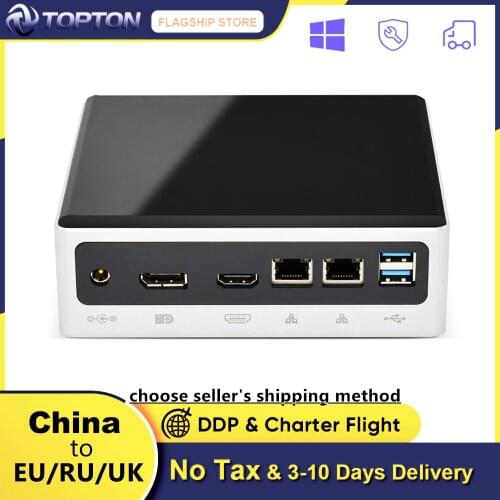 Intel i7-10510U i5 10310U Quad Core Mini PC 2*DDR4 2*Lan M.2 NVMe V310 NUC Win 10 WiFi HDMI Slim Computer UHD Graphics 4K TV Box