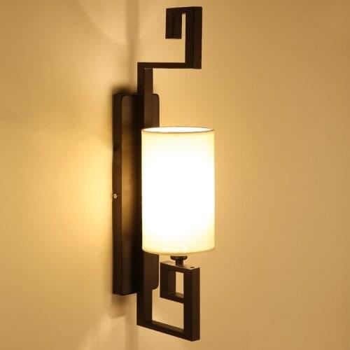 Wall Lamp Bedside Bedroom Wall Lamp Modern Simple Antique Hotel Corridor Lamp Living Room Retro New Chinese Wall