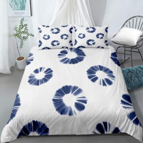 3D Printed Pillowcases Bedding Set Queen King Size Dropshipping Boy gift Colorful Tie Dye Printed Multicolor white