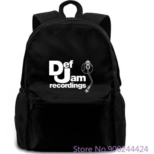 New DEF JAM Recordings logo classic rap Hip Hop NAS Black 2019 New Casual s backpack