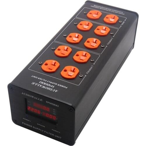 New High-End Audio Noise Filter,3000W AC Power Conditioner, HIFI Power Filter,Power Purifier LED voltage display US Power Socke