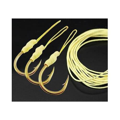 Professional jig jigging tie hook-line shrink tubing ferrous plate hook line hook tied bulk wire rop