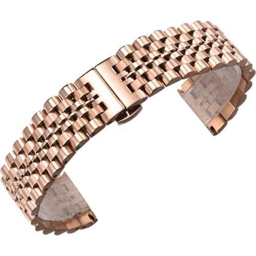 Stainless steel bracelet solid metal watchband general watch strap 14 15 16 17 18 19 20 21 22 23 24mm wristwatches band hook