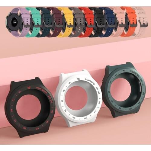 Silicone Strap Band Watchband Bezel Ring Frame Case Protector Shell For Huawei GT 2 GT2 Pro Magic 2 46mm Wristband Bumper Cover