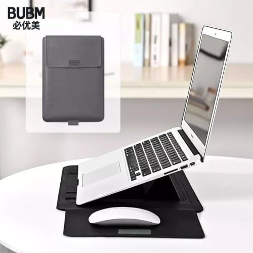 BUBM Universal PU Leather Soft Sleeve Bag Case Mouse Pad Pouch Notebook Case For ThinkPad 13.3 14 for MI 13 For HUAWEI 13.3 Inch