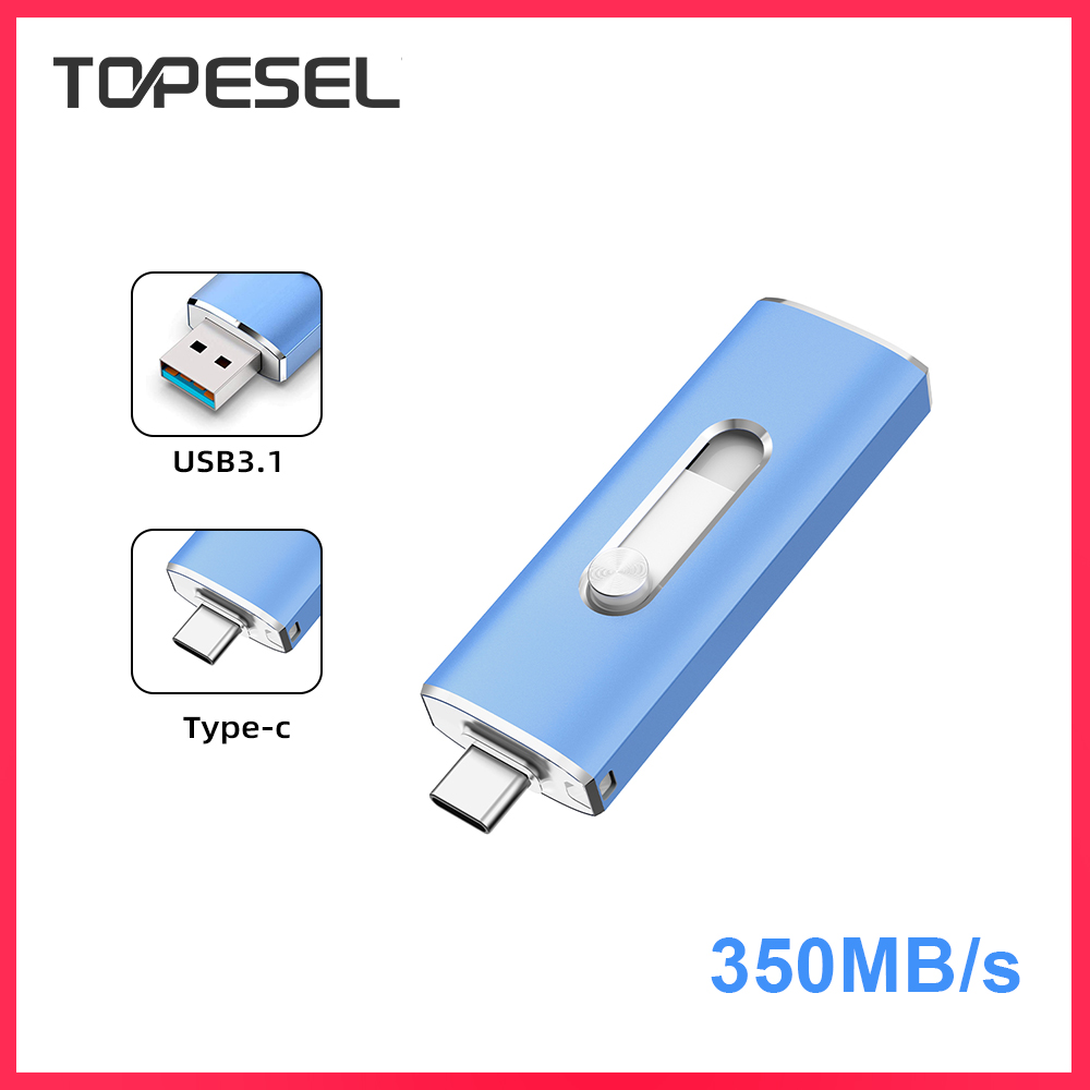 Type C USB Flash Drive 2 in 1 Dual USB 3.1 Flash Drive High Speed OTG Thumb Drive USB Memory Stick for PC, Tablet, MacBook