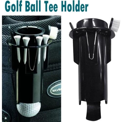Outdoor Golf Ball Tee Holder Cup Golf Clip Grabber Divot Tool Portable Storage Box Golf Cleaning Tools With Brush Golf Accessory