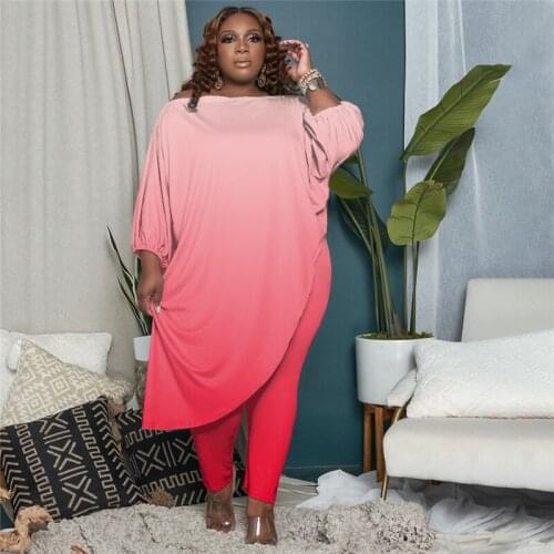 Plus Size Women Clothing Two Piece Set Loungewear Sets Long Sleeve Top and Pant Tracksuit Fall Outfits Wholesale Dropshipping