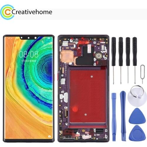LCD Screen and Digitizer Full Assembly with Frame for Huawei Mate 30 Pro