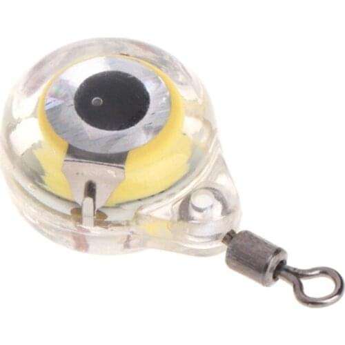 1pcs Mini Fishing Lure Light LED Deep Drop Underwater Eye Shape Fishing Bait Luminous Lure for Attracting Fish