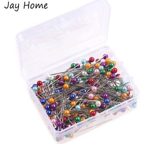100Pcs Multicolor Glass Ball Straight Pins Quilting Round Head Dressmaking Pins for DIY Crafts Jewelry Making Sewing Accessories