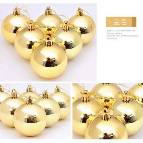 12Pcs/Lot DIA 8cm Modern Christmas Tree Ball Baubles Xmas Party Wedding Hanging Ornament Christmas Decoration Supplies