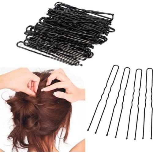 20Pcs/Lot Hair Clips Black Waved U-shaped Hair Pins Barrette Mini Size Salon Grip Clip Metal Bobby Women Styling Tools Hairpins
