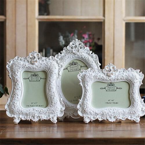 6/7 Inch Decoration Photo Frame European-Style Retro Wedding Desktop Picture Frames Home Art Decor Ornaments Birthday Gifts