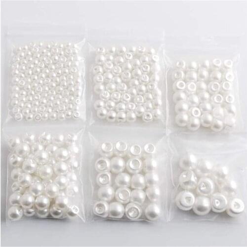 6MM 8MM 9MM 10MM 12MM 14MM White/Ivory Color Sewing Supplies Accessories For Craft Scrapbook Decoration DIY Sew Accessories