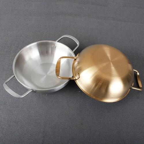 Nonstick Non-coating Seafood Stainless Steel Fry Grill Pan Griddles Tableware