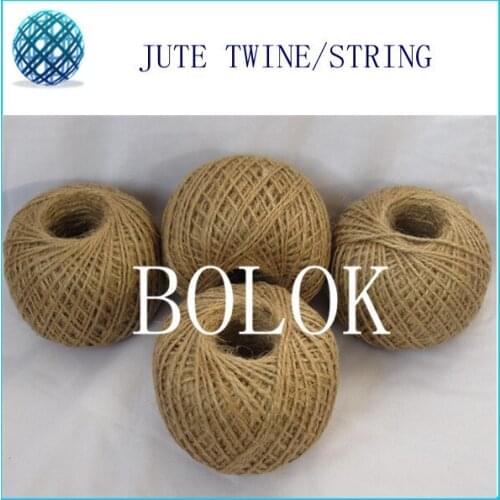 Free shipping 400pcs/lot DIY Natural jute twine (1.5-2mm)110yards/ball (2 ply twisted) raw jute string, gardening twine