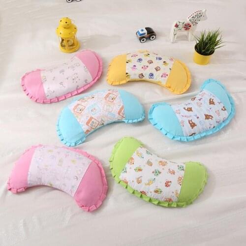 Baby Shaped Pillow Half-moon Buckwheat Pillow Newborn Nursing Pillow Infant Anti Roll Cushion Protection Newborn Gifts