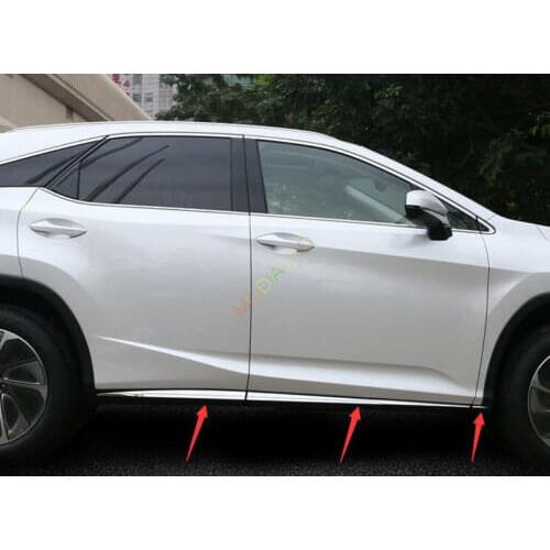 For 2016-2018 Lexus RX350 RX450h/200 Stainless Body Side Door Molding Cover Trim
