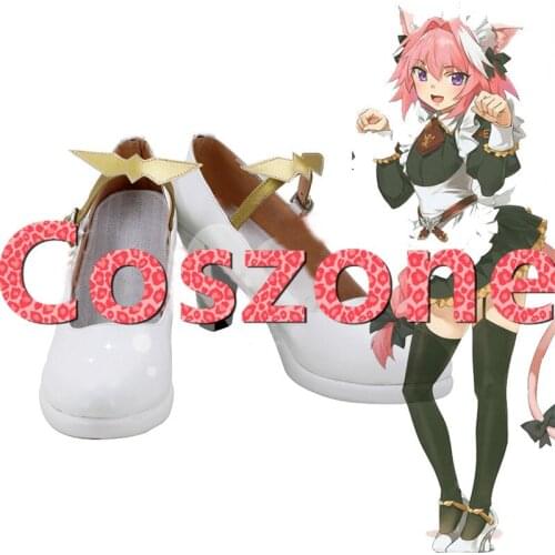 FGO Fate Grand Order Astolfo White High Heel Cosplay Shoes Boots Halloween Cosplay Costume Accessories