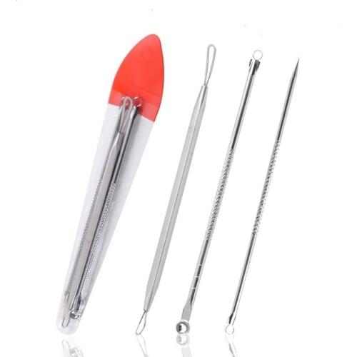 3pcs/set Blackhead Comedone Acne Pimple Blackhead Blemish Remover Tool Spoon for Face Skin Care Tool Needles Facial Pore Cleaner