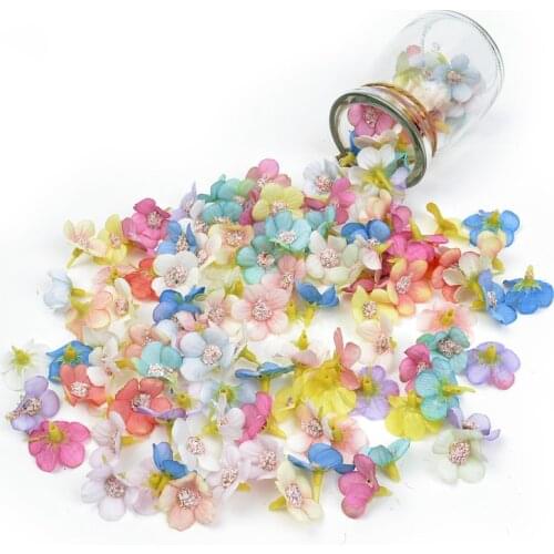 50pcs artificial flower silk mini daisy flower head wedding party home decoration DIY wreath scrapbook gift box crafts Decor
