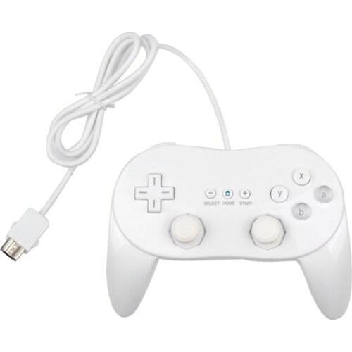 Black White Classic Profession Wired Game Controller With Grip Joypad Gamepad Wii Second Generation Horn Handle For Wii Console