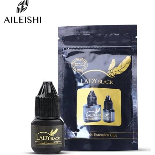 5ml Korea Lady Black Glue for Eyelash Extension Fast Drying False Eyelashes Graft Glue Lasting up to 40 days