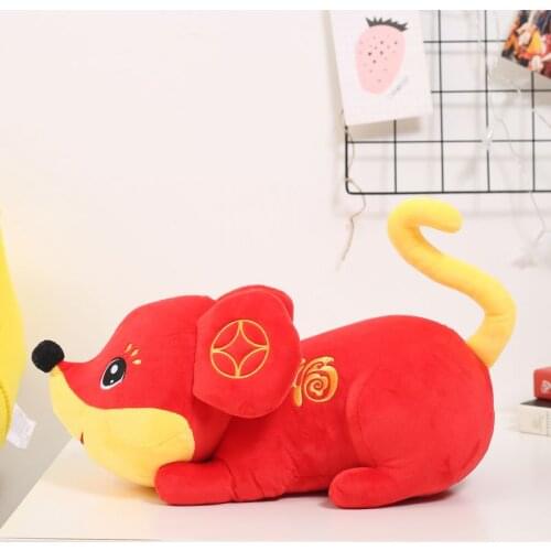 Rat Year MascotDoll Plush Toy Tang Suit ZodiacRat Annual Meeting Gift
