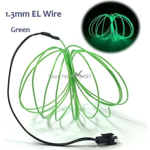 Hot Sale 1.3mm Holiday Lighting decor Popular EL wire LED neon rope tube For Night outdoor warning+one DC-3V Cell Box Drive