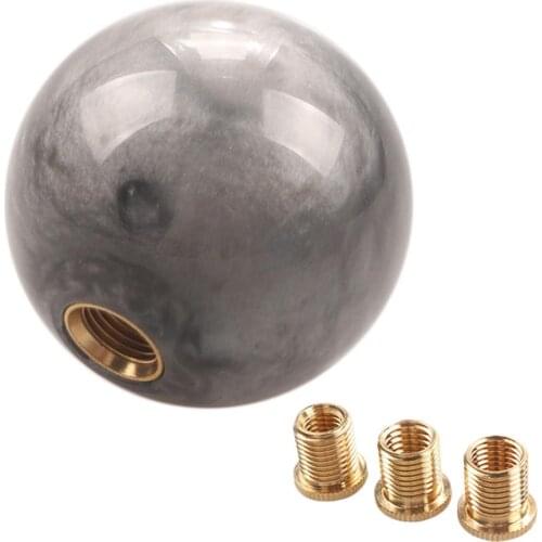 NEW Marble Style Round Ball Gear Shift Knob With 3 Adapters For Most Cars 2021 Universal