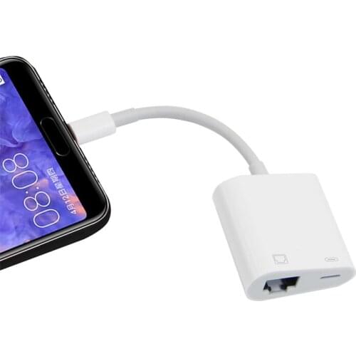 OTG Ethernet USB Adapter For USB C to RJ45 Ethernet LAN Wired Network 100mbs Converter for Andriod type c port mobile phone