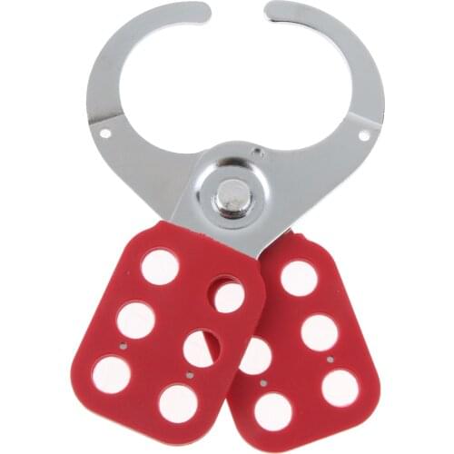 Durable Lock Lockout Tagout Hasp, PA Coated Steel Hasp, 1-1/2 in. Jaw Clearance, Safe