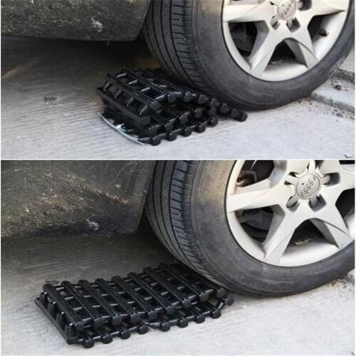 Black 80cm Foldable Tyre Grip Tracks Snow Mud Sand Mat Plate Chains Escaper Mats Traction For Car Road Trouble Clearer