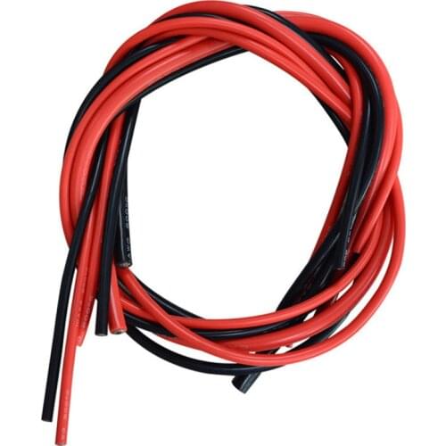 2 Metres 12 AWG 14/16/18/20/22/24/26/28/30# Silicone Cable Ultra Flexible Wire High Temperature Test Line 2m