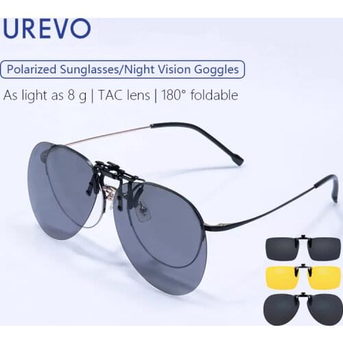 Xiaomi Urevo Sunglasses Clip Myopia Glasses Polarized Sunglasses Men and Women Driving Special Fishing Day and Night Dual-use