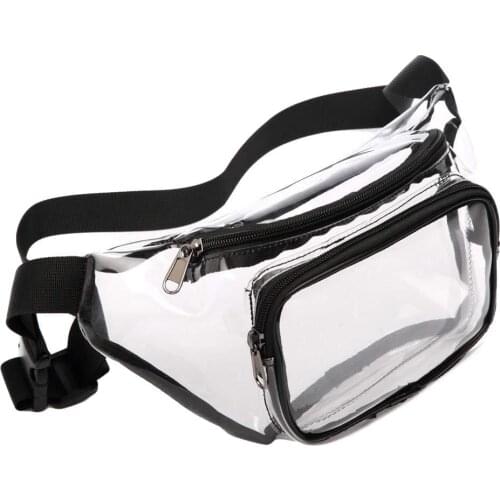 Unisex Waterproof Transparent Zipper Belt Chest Waist Bag Pouch Sport Fanny Pack Chest Bag Nerka Damska сумка на пояс женская